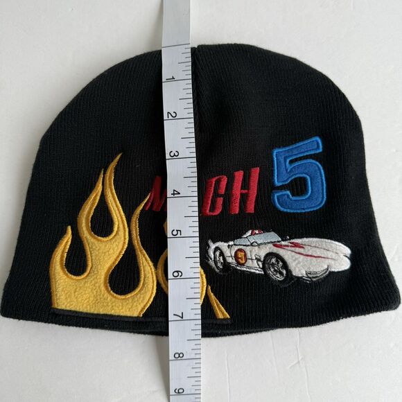 Vintage Y2K Speed Racer Mach 5 Beanie Fleece Lined Embroidered Fits Adult S/M - Picture 3 of 7